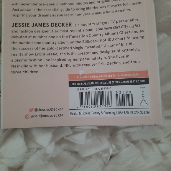 Just Jessie Book by Jessie James Decker NWT New Guide Life, Love, Family, & Food - Picture 13 of 13